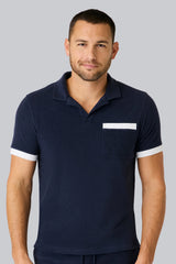 Terry Cloth Johnny Collar Polo