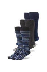 3-Pack SILVER Extended Crew Dress Sock