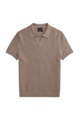 Tech Linen Johnny Collar Sweater Polo