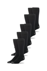 5-Pack SILVER Extended Crew Dress Sock