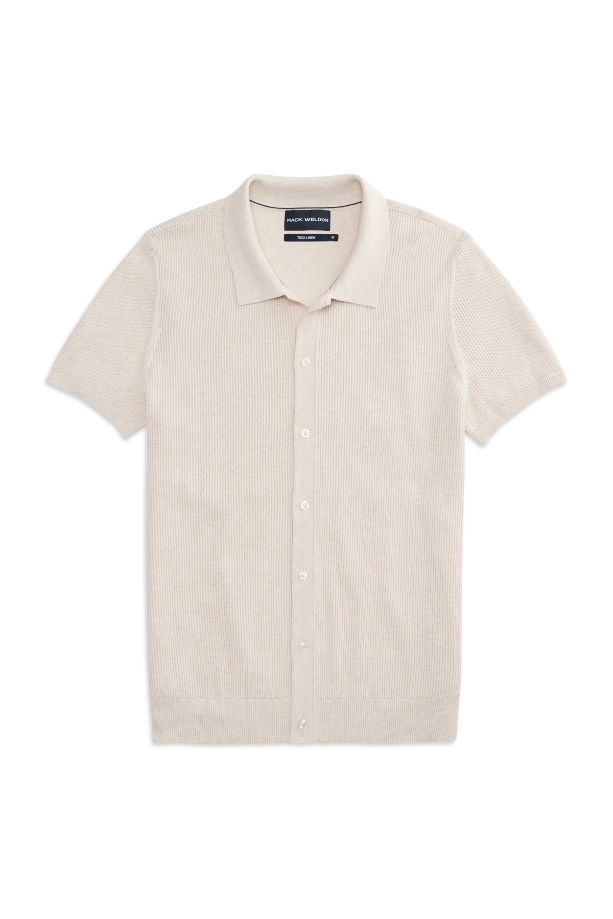 Tech Linen Button Up Sweater Polo