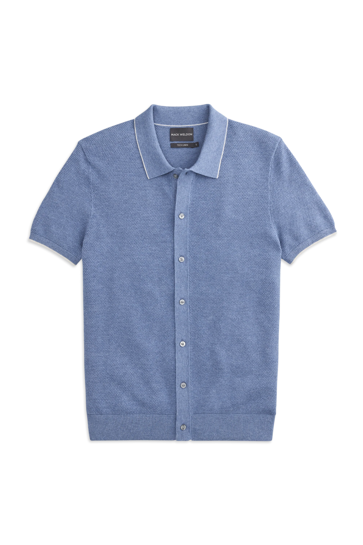 Tech Linen Button Up Sweater Polo