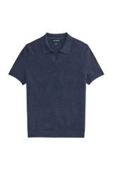 Tech Linen Johnny Collar Sweater Polo