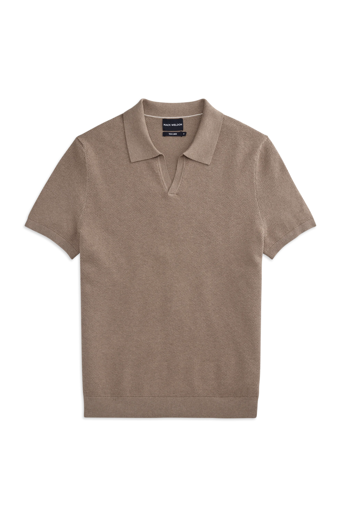 Tech Linen Johnny Collar Sweater Polo